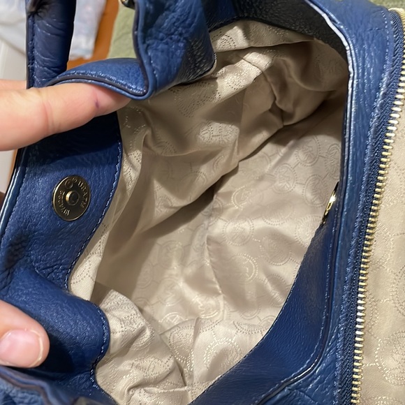 MICHAEL KORS navy pebble leather bag purse - Picture 9 of 13